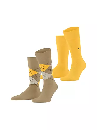 BURLINGTON | Chaussettes homme EVERYDAY, lot de 2 paires, tailles 40-46, gris chiné | beige
